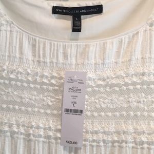 White House Black Market Tops - White House Black Market white lace top. White House Black Market Tops - White House Black Market white lace top.